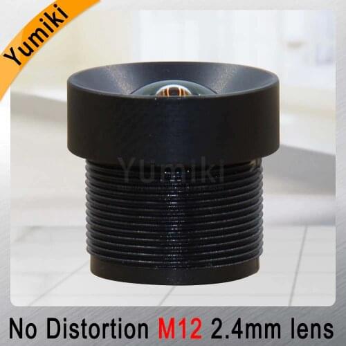 Yumiki 2.4mm M12 Lens 1/3 Inch 5MP IR F1/2.0 No Distortion for cctv camera