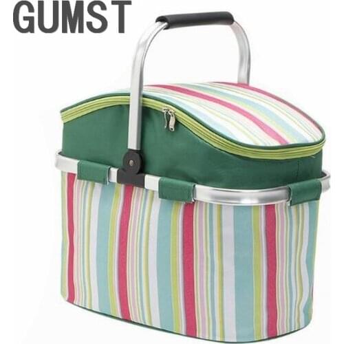 26L Oxford Shopping Basket Cooler Bags Foldable Handbag for Wine Food Fruits Keeping Fresh Lunch Bag for Women Kids Picnic bags
