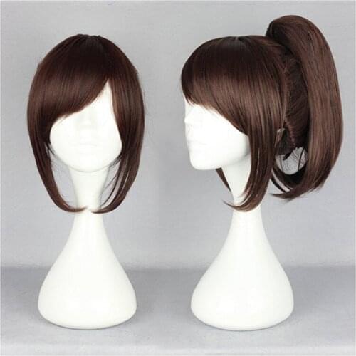 Attack on Titan Sasha Blouse Cosplay Wig 35cm 13.78" Short Claw Clip Ponytail Heat Resistant Synthetic Hair Wigs + Wig Cap