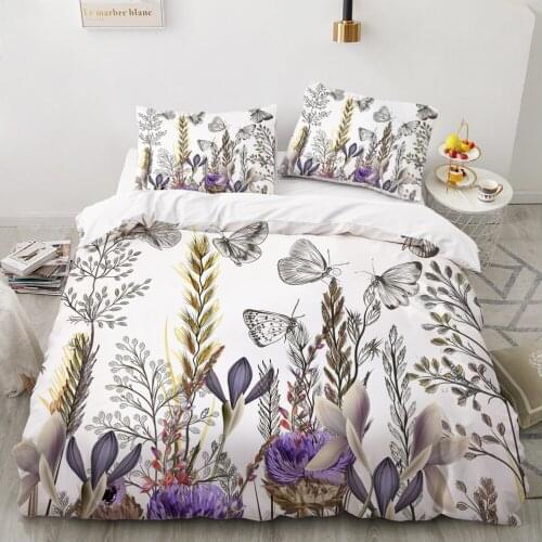 Luxury 3D Bedding set Europe Queen King Double Duvet cover set Bed linen Comfortable Blanket/Quilt cover Bed Set butterfly