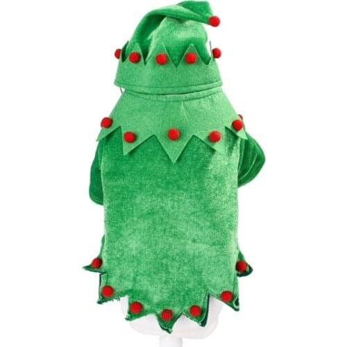 Pet Christmas Onesies Shirt Dog Shirts Clothes Vest Pet Clothing Floral T-shirt Soft Printed Cats Christmas Tree Pet Clothes