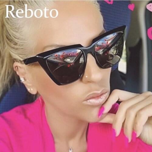 Vintage Cat eye womens sunglasses fashion New Brand Designer black sunglass woman 2020 eyewear gafas de sol