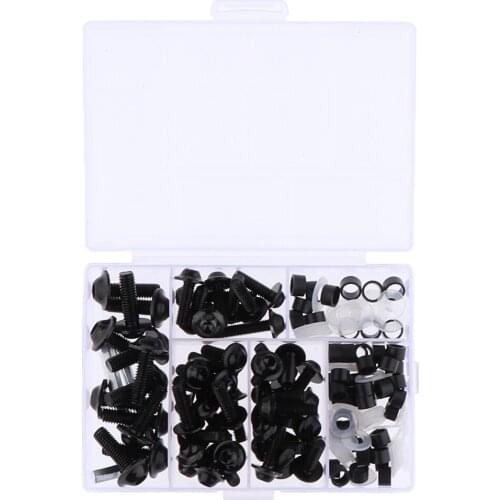 158Pcs Unviersal Motorcycle Complete Fairing Bolt Kit Fastener Clips Screws