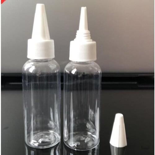 2 oz squeeze bottle 60ML Empty PE plastic glue bottles with Screw-On Lids Squeeze Liquid ink Oil dropper bottles