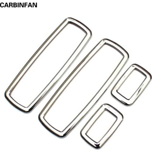 ABS glass window lifter switch decoration ring protective trim 4pcs/set For 2013 fiat freemont / dodge journey