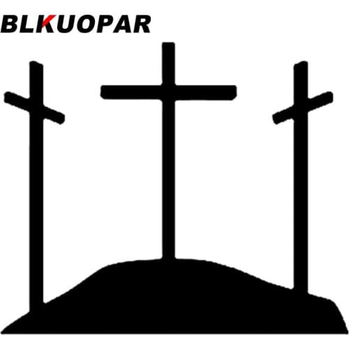 BLKUOPAR for Jesus Cross Car Stickers Sunscreen Personality Decals JDM Accessories Refrigerator Waterproof Vinyl Material Decor