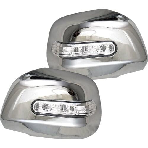 Side Rearview Mirror Cover Cap Trim With LED Light Fit For Toyota Highlander SUV 2001 2002 2003-2006 2007 North America model