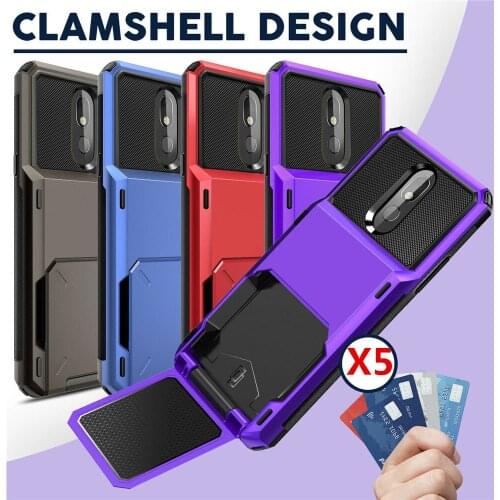 Flip Card Slot Case For Stylo 5 Case Business Armor Hard Case For LG Stylo 5 5+ 5V Cover For K40 Stylo 6 5 For LG Stylo 5 Stylo6