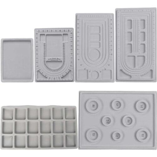 Flocked Bead Board Bracelet Beading Jewelry Making Tray Craft DIY Tool Necklace Design Plate Beaded Design Desk Craft Supplies