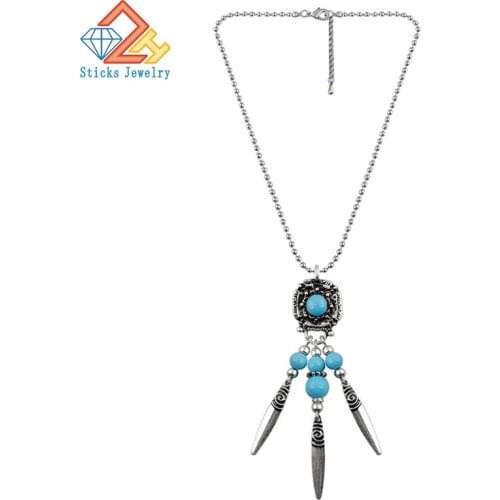 Elegant Fashion Retro Ethnic Style Necklace Pendant African Beads Jewelry Alloy Necklace 2 Color Free Shipping