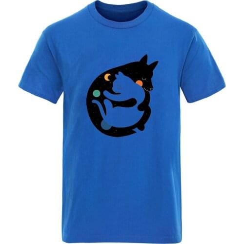 Two Print Round Neck Cotton T-shirt For Man Summer High Quality Clothing Tees Hip Hop Tops Fashion Plus Size Graphic Camisetas