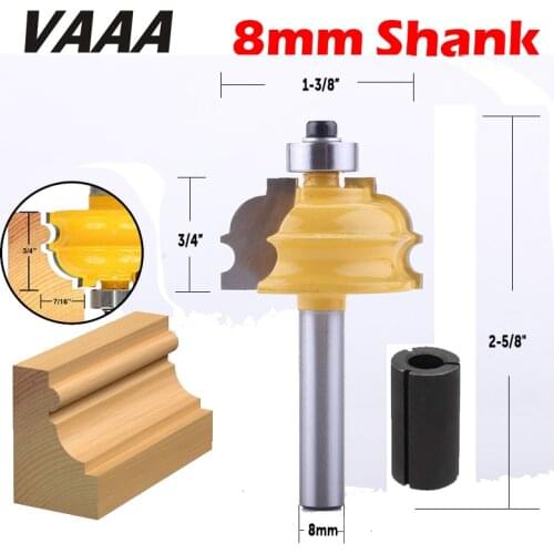 HUHAIBIN 1PC 8MM Shank Special Architectural Handrail Molding Router Bit Woodworking Cutter Milling