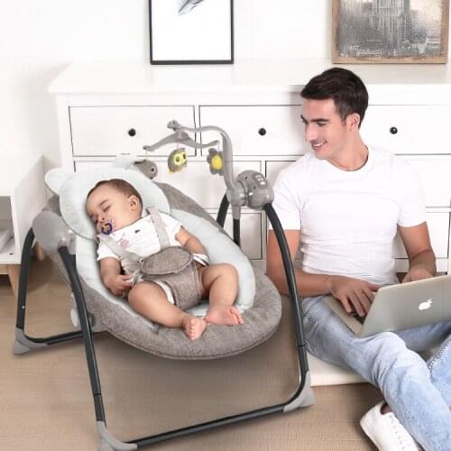 Multi-functional Rocking Chair for Newborm Baby 0-36 months Baby Sleeping Swing Bouncer Rocking Soothing Electric Cradle
