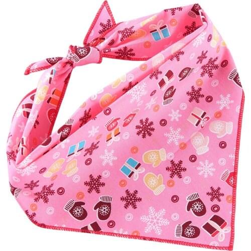 Legendog Christmas Pet Triangle Scarf Cute Cartoon Cotton Plaid Pet Collar Dog Bandana Xmas Party Pet Grooming Accessories