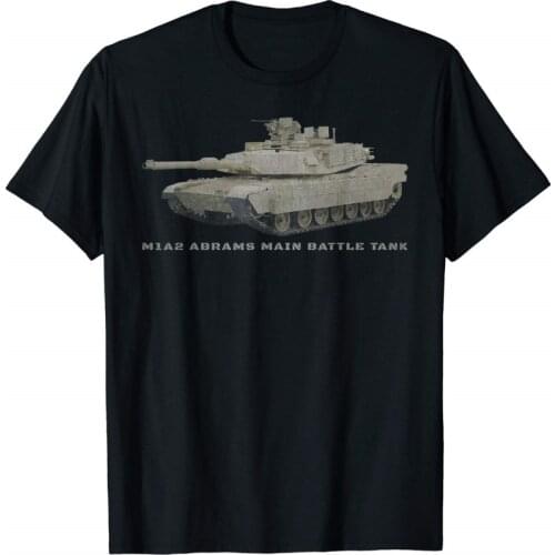 M1A2 Abrams Battle Tank T Shirt Gift Summer Short Sleeve Plus Size Fashion Street Wear Tops Homme American Fit T Shirt