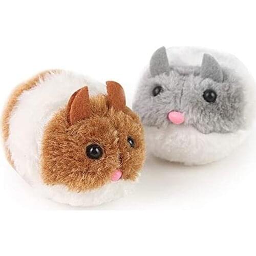 Cute Cat Toys Plush Fur Toy Shake Movement Mouse Pet Kitten Funny Rat Safety Plush Little Mouse Interactive Toy Gift