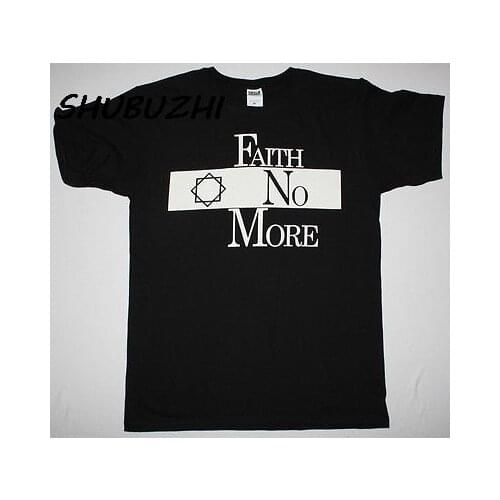 FAITH NO MORE STAR LOGO NEW BLACK MEN T-SHIRT summer fashion brand cotton 100% mens tee shirt short sleeve pattern tshirt