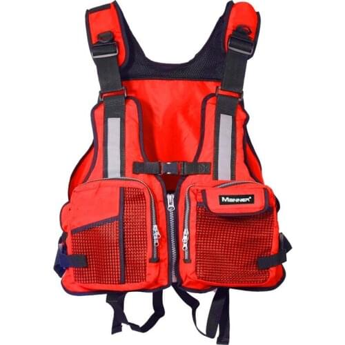 Men Professional Life Jacket Buoyancy Suit Portable Fishing Vests Multi-Pockets Waterproof Sea Fishing Adjustable Vest -40