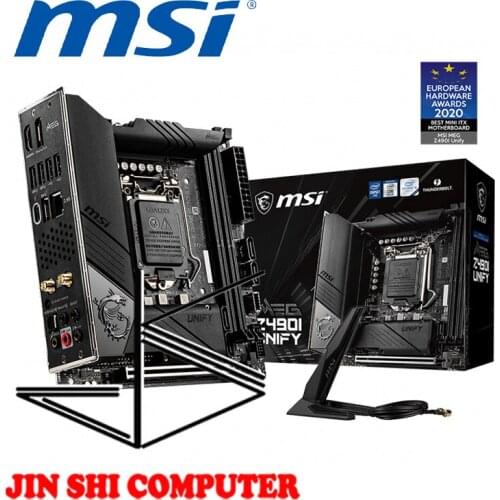 NEW MSI MEG Z490I UNIFY LGA 1200 socket Supports DDR4 Memory, up to 5000(OC) MHz Turbo M.2 PCI-E Gen3 x4
