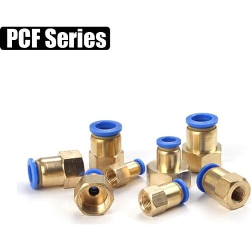 OD 4/6/8/10/12mm Hose Tube 1/8'' 1/4'' 3/8'' 1/2'' Female Thread Brass Pneumatic Quick Fitting Air Pipe Connector