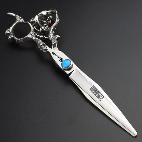 Hairdressing scissors 7 inch hair cutting scissors stainless steel hair thinning scissors sapphire salon barber scissors fine