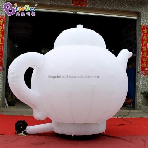 Personalized 3.4X2.5 meters giant inflatable teapot / white inflatable teapot for decoration toys