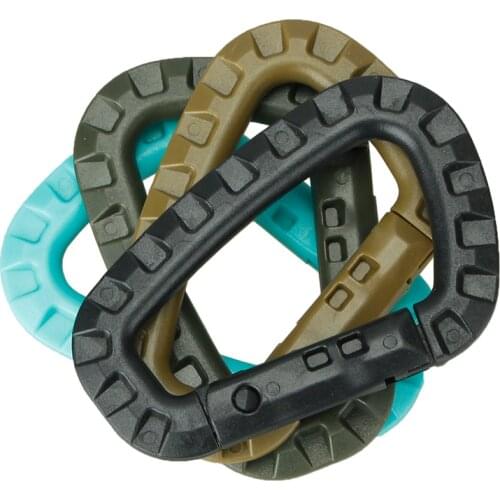 Plastic D Ring D Shape Buckle Outdoor Camping Climbing Carabiner Key Ring Snap Clip Key Chain Hook Fit Tool