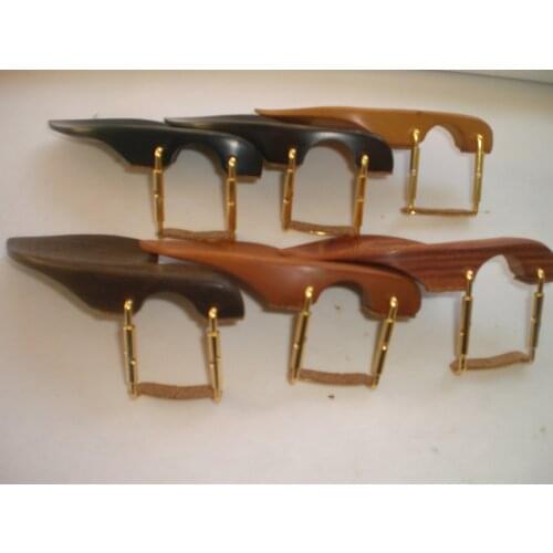1 PC Violin Chin Rest Drilled with Holes with 1 PC Chin Rest Clamp with Soft Wood Attached All 4/4