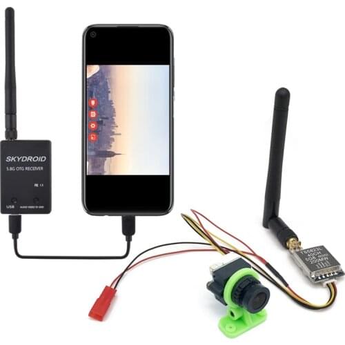 5.8G FPV UVC OTG Receiver For Android Mobile Phone Tablet+TS5828L 200mW/600mW Video Transmitter+CMOS 1000TVL 2.8mm FPV Camera