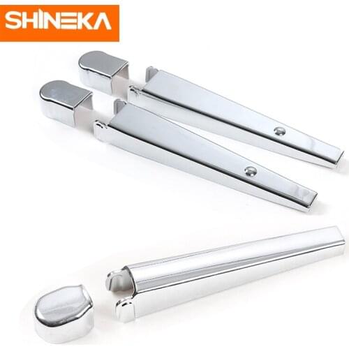 SHINEKA ABS Car Exterior Front Rear Window Windshield Wiper Blade Trim Stickers for Jeep Wrangler TJ 1997-2006 Car Accessories
