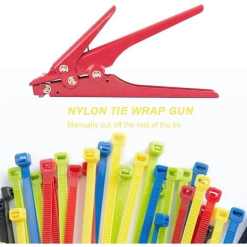Width 2.4-9.0mm Clamping Cable Tie Gun Clamp Pliers Fastening Cutting Tool Fast Strapping Automatic Tension Nylon Cable Zip Ties