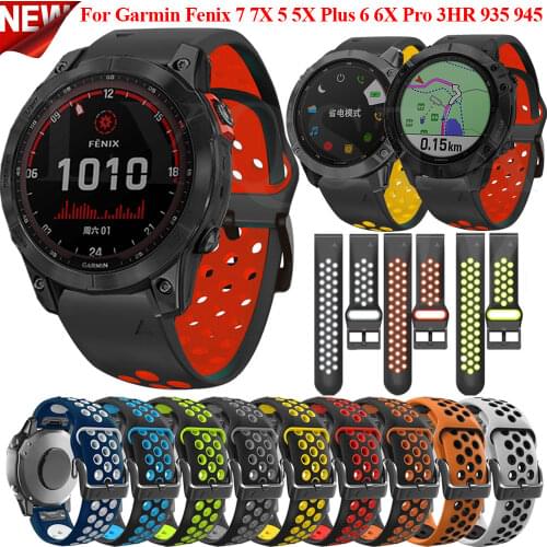 22/26mm Watchbands For Garmin Fenix 6 6X Pro 5 5X Plus 3HR 935 Smartwatch Silicone Band Fenix6 Fenix5 Quick Easyfit Wrist Straps