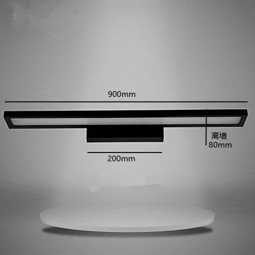 Mirror headlight LED wall lights aluminum black Silver 40cm 60cm 90cm AC110-240V waterproof Anti-fog Nordic Simple Creative Lamp