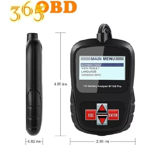 FOXWELL BT100 PRO 6V 12V Car Battery Tester For Flooded AGM GEL 100 to 1100CCA 200AH Battery Health Analyzer Diagnostic Tool