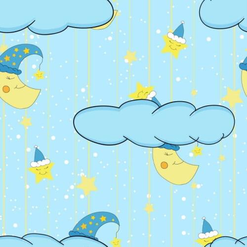 TR 5ftx7ft baby photography backdrop cartoon clouds moon sky star cloth vinyl fabric background for photography studio backdrops
