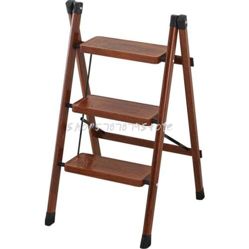Thickened Miter Ladder Household Folding Ladder Multifunctional Portable Indoor Horse Stool Three Step Four Step Shelf Small Ben