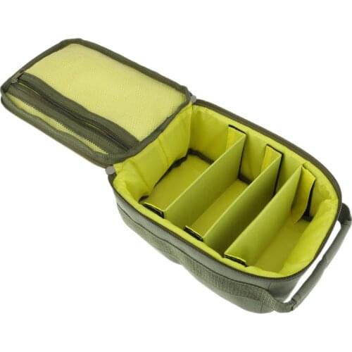 Waterproof Fishing Tackle Bag Lure Reel Line Hook Bag Pack with 3 Dividers Polyester Fishing Tackle Boxes for Fisherman