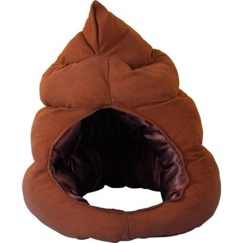 1pc 55CM Cute Shit Shape Plush Hat Stuffed Toy Funny Fake Poop Headgear Cosplay Party Photo Props Joke Toys Gifts