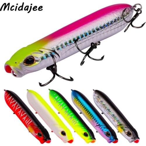 1pc Popper Lures 17g/10.3cm Fishing Lures Fishing Tackle 6# Hook Fishing Bait Walleye Balancer Wobblers Artificial Hard Bait