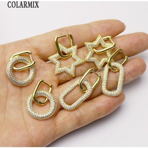 4 Pairs multi kinds drop earrings Zircon jewelry earrings dangle earrings Gold color Earrings New design fashion earrings 9783