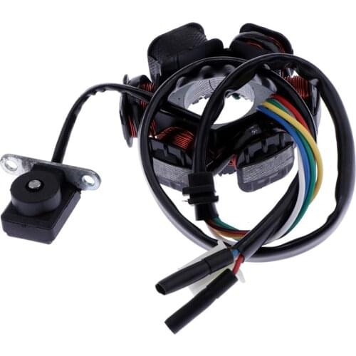 6 Coil Pole Magneto Flywheel Stator for GY6-125CC Quad Dirt Bike ATV Buggy