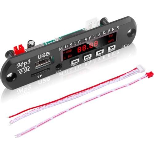 3.5mm USB AUX Car Radio MP3 Player Wireless audio Receiver Mp3 Decoder Board DIY Car Speaker Modification No BLuetooth Function