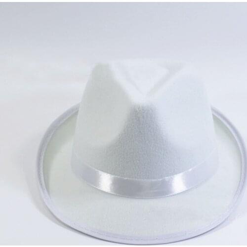 White Top Hat Halloween Magician Magic Caps Jazz Hat Fashion Accessories Stage Proformance Cosplay Props Birthday Party