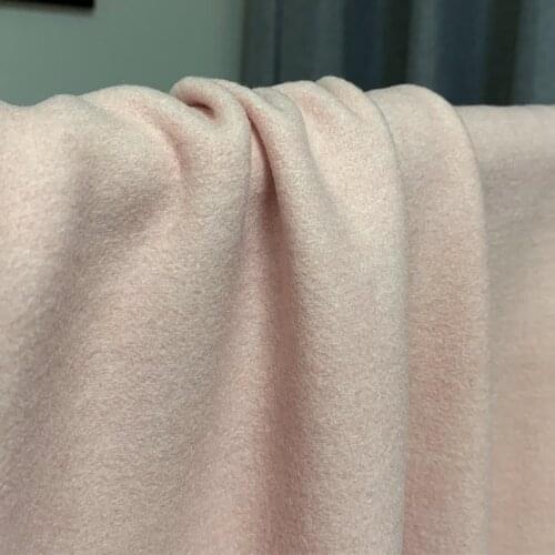 White waxberry 150cm 570g/m Light pink thick woolen cloth fabrics clothes Garment sewing materials Free shipping