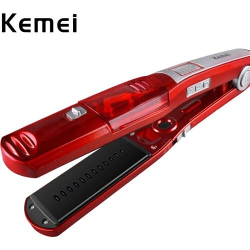 Kemei Electric Steam Hair Straightener Professional Ceramic Flat Iron Straightening Hair Irons Fast Heating Straight Hair Tool