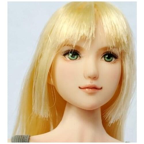 Estartek Customized SY71 1/6 Obitsu Green Eyes Beauty Head Sculpt for 12inch Action Figure DIY