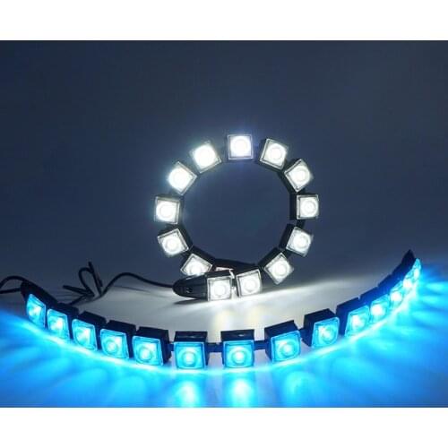 Haoyuehao 1pcs Car Flexible LED Strip Auto Daytime Running Light DRL Driving Light Car Daylight Fog Lamp 12V Signal Lamp White