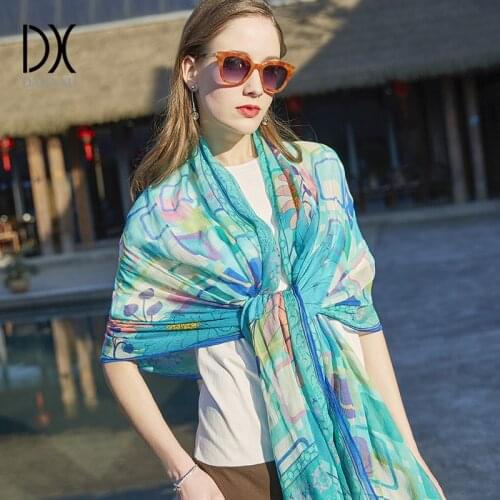Hijab Women Chiffon Silk Scarves Brand Luxury New Sunscreen Scarf Beach Towel Gradients Wholesale Large Size Face Shield Bandana