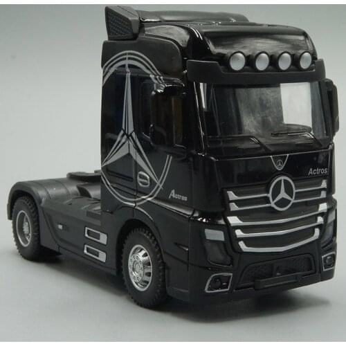 1:50 Diecast Metal Truck Model Toys Tractor Pull Back With Sound & Light