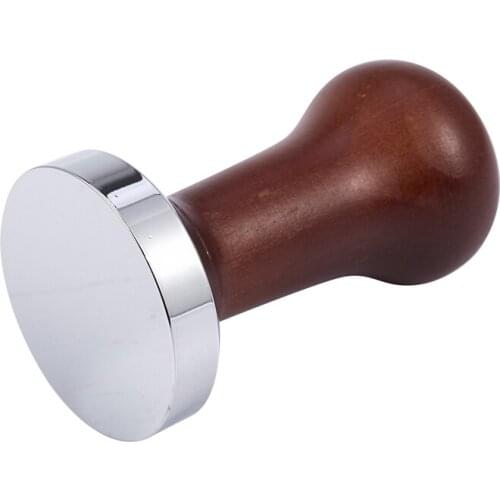 Coffee Tamper Wooden Handle Barista Espresso Machine Grinder 51mm for Coffee and Espresso Powder Hammer